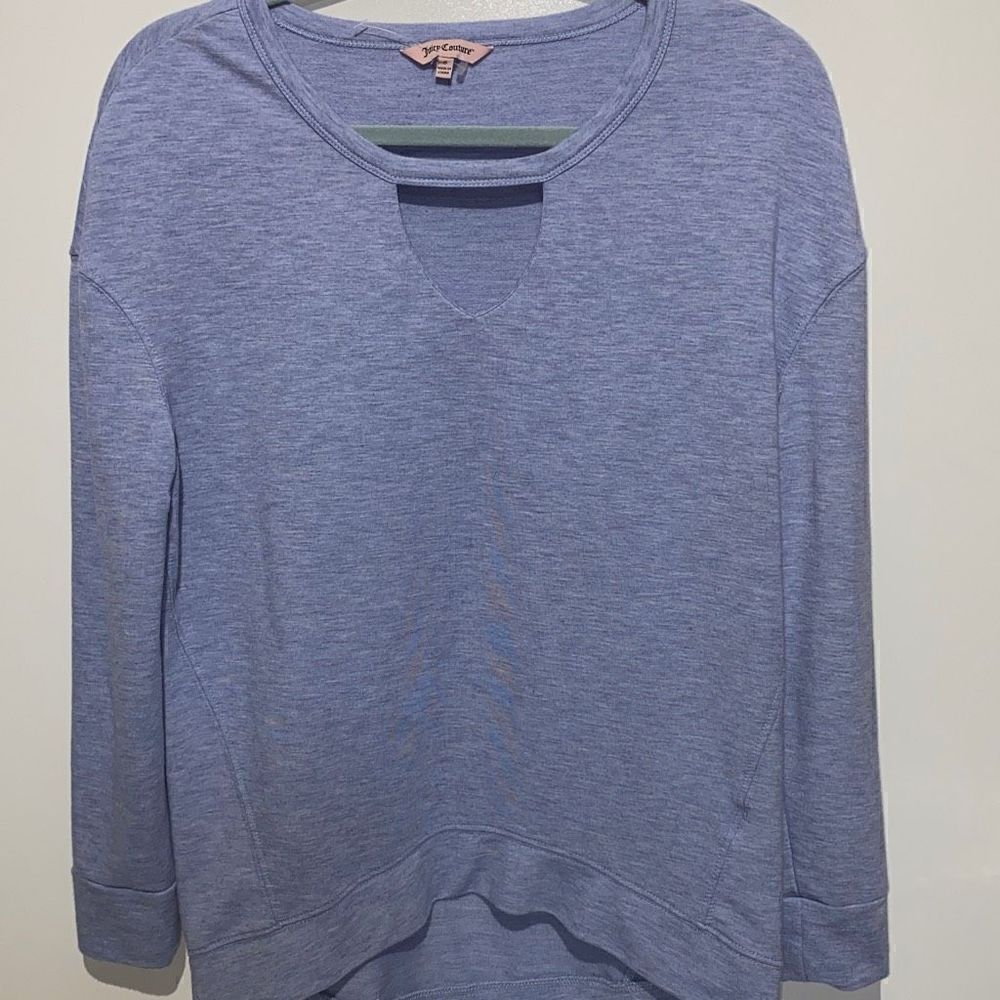Juicy Couture Light Blue Eventide Key Hole Sweater Size Small